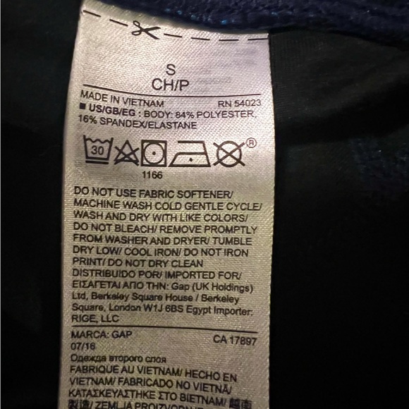 GAP fit Two Tone Blue Warm Leggings, Womens Small - Picture 5 of 6